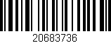 Código de barras (EAN, GTIN, SKU, ISBN): '20683736'