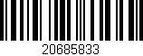 Código de barras (EAN, GTIN, SKU, ISBN): '20685833'