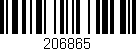 Código de barras (EAN, GTIN, SKU, ISBN): '206865'