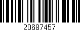 Código de barras (EAN, GTIN, SKU, ISBN): '20687457'