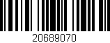 Código de barras (EAN, GTIN, SKU, ISBN): '20689070'