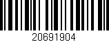 Código de barras (EAN, GTIN, SKU, ISBN): '20691904'