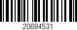Código de barras (EAN, GTIN, SKU, ISBN): '20694531'