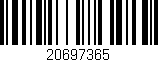 Código de barras (EAN, GTIN, SKU, ISBN): '20697365'