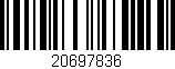 Código de barras (EAN, GTIN, SKU, ISBN): '20697836'