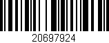 Código de barras (EAN, GTIN, SKU, ISBN): '20697924'