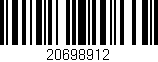 Código de barras (EAN, GTIN, SKU, ISBN): '20698912'