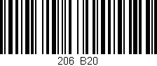 Código de barras (EAN, GTIN, SKU, ISBN): '206/B20'