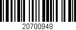 Código de barras (EAN, GTIN, SKU, ISBN): '20700948'