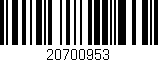 Código de barras (EAN, GTIN, SKU, ISBN): '20700953'