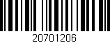 Código de barras (EAN, GTIN, SKU, ISBN): '20701206'