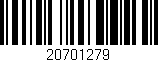 Código de barras (EAN, GTIN, SKU, ISBN): '20701279'