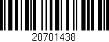 Código de barras (EAN, GTIN, SKU, ISBN): '20701438'