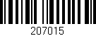Código de barras (EAN, GTIN, SKU, ISBN): '207015'