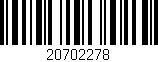 Código de barras (EAN, GTIN, SKU, ISBN): '20702278'