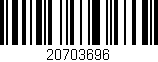 Código de barras (EAN, GTIN, SKU, ISBN): '20703696'
