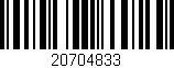 Código de barras (EAN, GTIN, SKU, ISBN): '20704833'