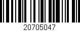 Código de barras (EAN, GTIN, SKU, ISBN): '20705047'