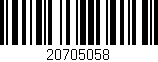 Código de barras (EAN, GTIN, SKU, ISBN): '20705058'