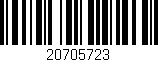 Código de barras (EAN, GTIN, SKU, ISBN): '20705723'