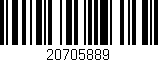 Código de barras (EAN, GTIN, SKU, ISBN): '20705889'
