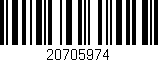 Código de barras (EAN, GTIN, SKU, ISBN): '20705974'