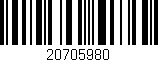 Código de barras (EAN, GTIN, SKU, ISBN): '20705980'