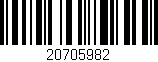 Código de barras (EAN, GTIN, SKU, ISBN): '20705982'