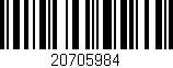 Código de barras (EAN, GTIN, SKU, ISBN): '20705984'