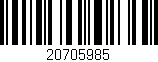 Código de barras (EAN, GTIN, SKU, ISBN): '20705985'