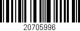 Código de barras (EAN, GTIN, SKU, ISBN): '20705996'