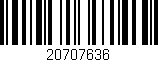Código de barras (EAN, GTIN, SKU, ISBN): '20707636'