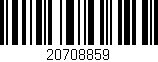Código de barras (EAN, GTIN, SKU, ISBN): '20708859'