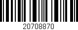 Código de barras (EAN, GTIN, SKU, ISBN): '20708870'