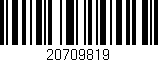 Código de barras (EAN, GTIN, SKU, ISBN): '20709819'