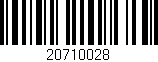 Código de barras (EAN, GTIN, SKU, ISBN): '20710028'