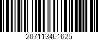 Código de barras (EAN, GTIN, SKU, ISBN): '207113401025'
