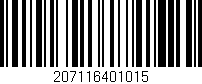 Código de barras (EAN, GTIN, SKU, ISBN): '207116401015'