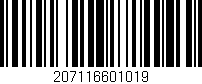 Código de barras (EAN, GTIN, SKU, ISBN): '207116601019'