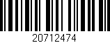 Código de barras (EAN, GTIN, SKU, ISBN): '20712474'