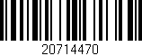 Código de barras (EAN, GTIN, SKU, ISBN): '20714470'