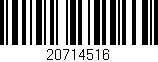 Código de barras (EAN, GTIN, SKU, ISBN): '20714516'