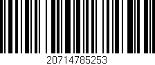 Código de barras (EAN, GTIN, SKU, ISBN): '20714785253'