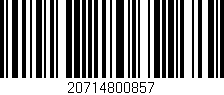 Código de barras (EAN, GTIN, SKU, ISBN): '20714800857'
