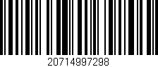 Código de barras (EAN, GTIN, SKU, ISBN): '20714997298'