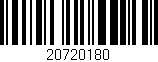 Código de barras (EAN, GTIN, SKU, ISBN): '20720180'