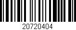 Código de barras (EAN, GTIN, SKU, ISBN): '20720404'