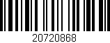 Código de barras (EAN, GTIN, SKU, ISBN): '20720868'
