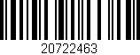 Código de barras (EAN, GTIN, SKU, ISBN): '20722463'