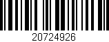 Código de barras (EAN, GTIN, SKU, ISBN): '20724926'